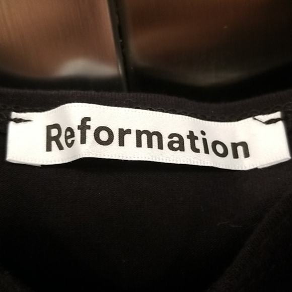 💕REFORMATION💕 Braun Dress Black Midi Dress M NWT - Picture 11 of 16